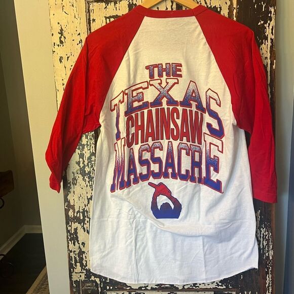 Welcome to Texas Slaughter Family RX Chainsaw Massacre 1/4 sleeve.  Medium - Picture 5 of 7